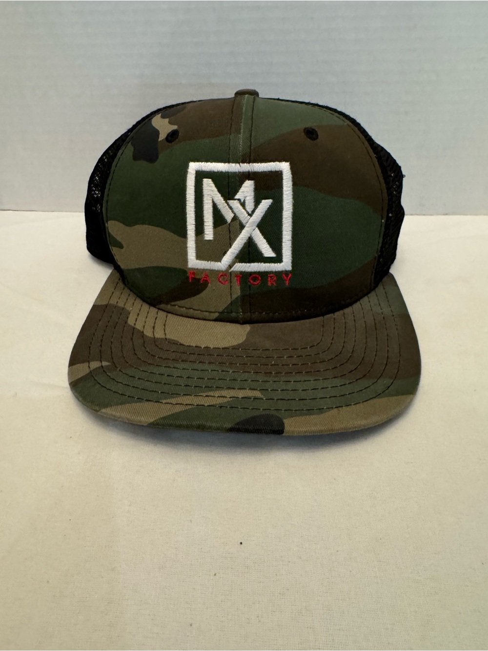 New Era MX Patch Camo Mesh Back Trucker Hat Snapback Adjustable One Size